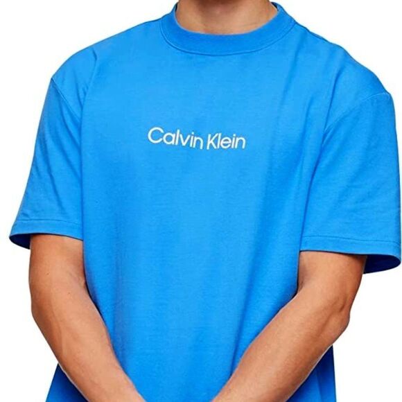 Calvin Klein Men's Relaxed Fit Standard Logo Crewneck T-Shirt - Picture 1 of 6